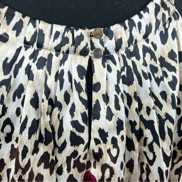 White House Black Market Silk Animal Print Halter Top 10 - Picture 6 of 11